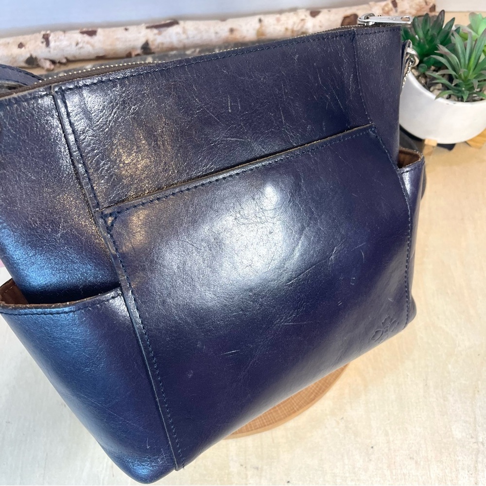 Patricia Nash Aveley Safflower Purple floral embossed leather crossbody bag - Picture 12 of 16